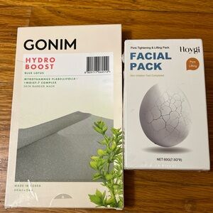 Gonim Hydro Boost blue lotus skin barrier mask Hoygi facial pack zombie mask lot